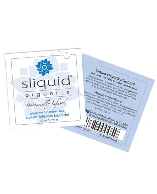 Sliquid Organics Natural Intimate Lubricant - .17 oz Pillow Sliquid LLC