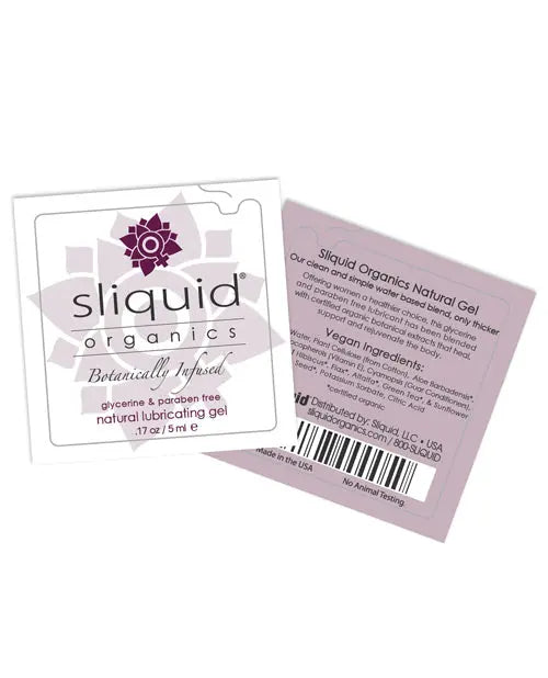 Sliquid Organics Natural Lubricating Gel - .17 oz Pillow Sliquid LLC