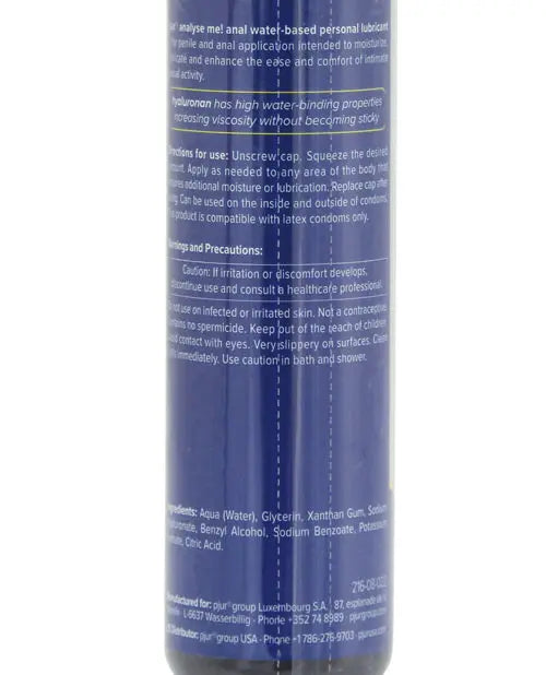 Pjur Analyse Me Water Based Personal Lubricant - 100 ml Bottle Pjur Group U.S.A.