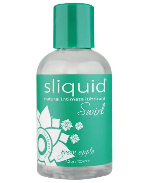 Sliquid Naturals Swirl Lubricant - 4.2 oz Green Apple Sliquid LLC