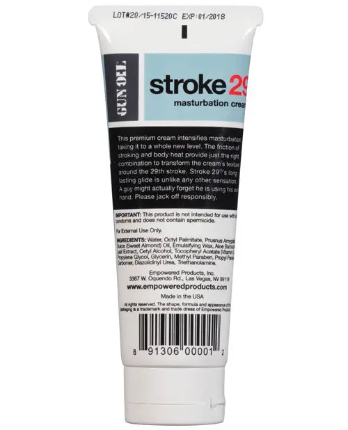 Stroke 29 Masturbation Cream - 3.3 oz Tube Empowered Products