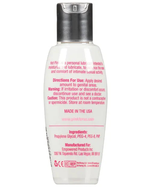 Hot Pink Lube - 2.8 oz Bottle Empowered Products