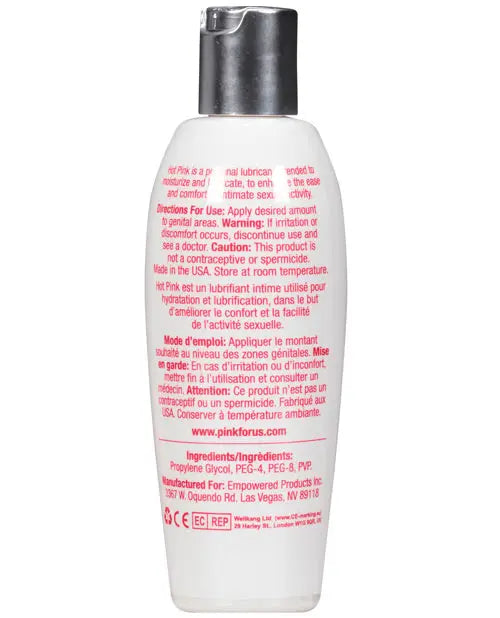 Hot Pink Lube - 4.7 oz Bottle Empowered Products