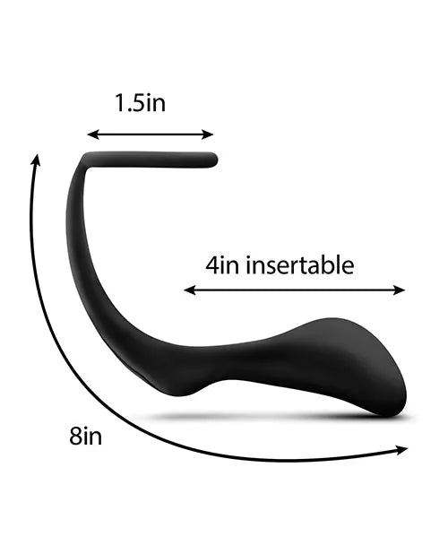 Blush Anal Adventures Cock Ring Plug - Black Blush Novelties