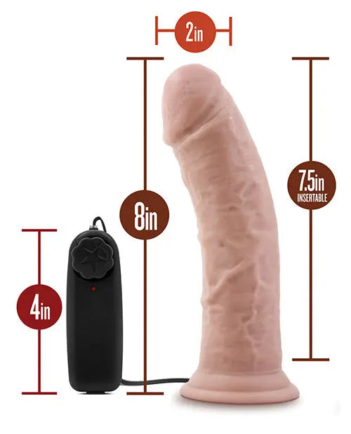 Blush Dr Joe Vibrating Dildo | 8" Big Dildo | Vanilla Suction Cup Dildo Blush Novelties