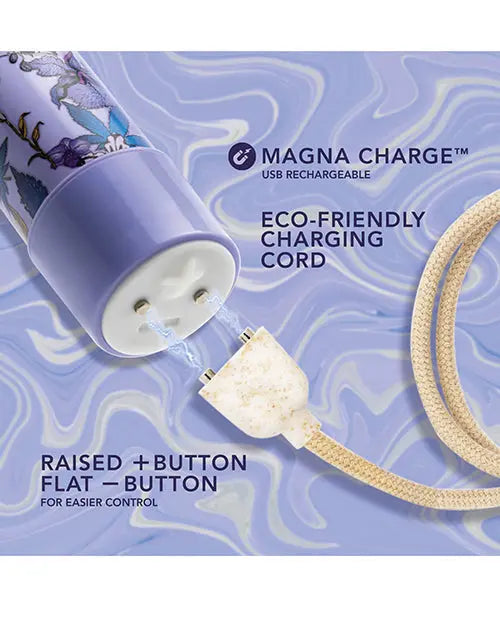 Blush Limited Addiction Floradelic 7" Rechargeable Vibe - Purple Blush Novelties