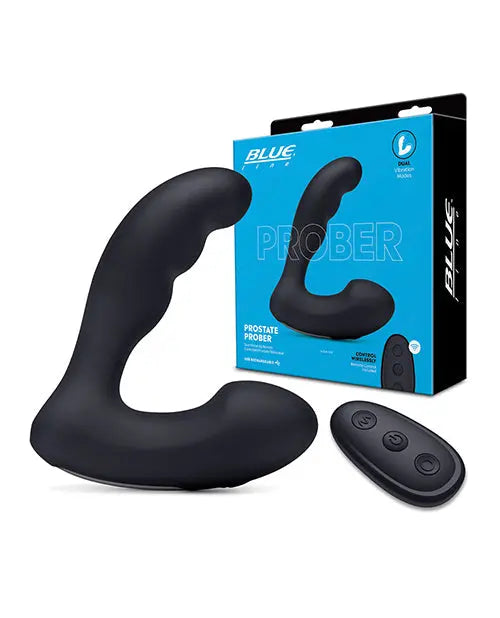 Blue Line Vibrating Prostate Prober w/Remote - Black Electric Eel INC