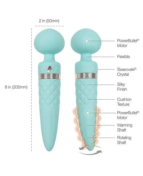 Pillow Talk Clit Vibrator | Sultry Rotating Wand Vibrator | Teal G Spot Vibrator | Best Vibrator for Women B.M.S. Enterprises