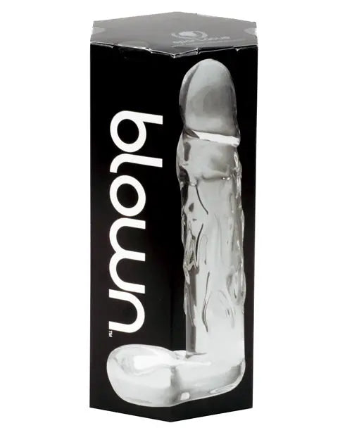 Blown Realistic Dildo | Glass Dildo | Big Dildo | Veiny Large Dildo | Clear 3.75" Base Grip Spartacus