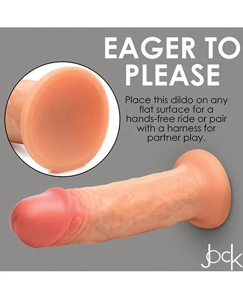 Curve Toys Realistic Dildo | Jock Real Skin Silicone 8" Big Dildo | Suction Cup Dildo Curve Toys C/o Xr