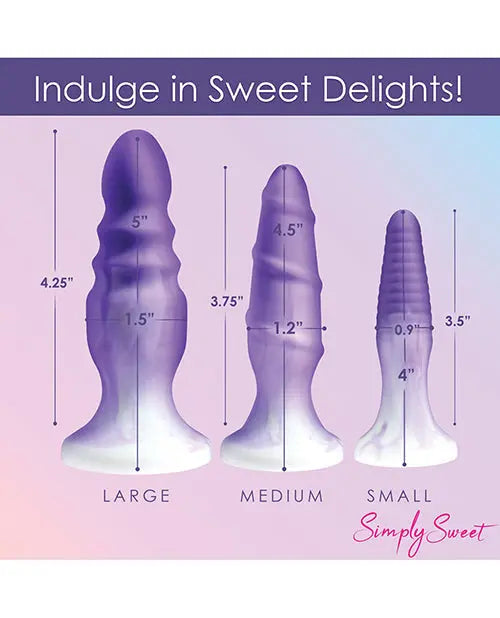 Curve Toys Simply Sweet Silicone Butt Plug Set - Purple Curve Toys C/o Xr