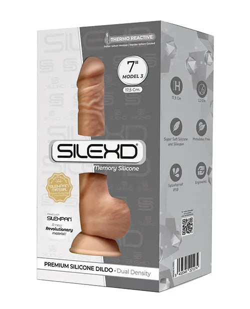 SilexD Model 3 7" Big Dildo | Silexpan Memory Silicone Dildo | Ivory Suction Cup Dildo Cnex Eic Corp/adrien Lastic
