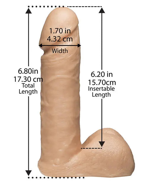 Ultra Harness 2 Set 2 w/7" Realistic Dong & Powder - Flesh Doc Johnson