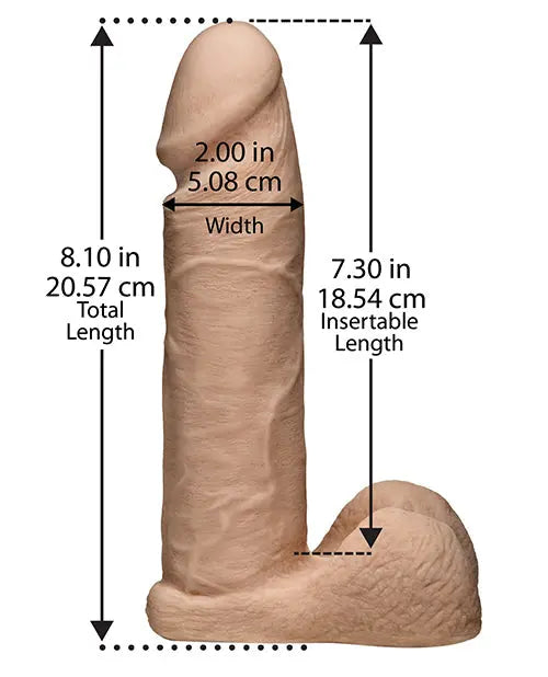 Ultra Harness 2 w/8" Ultraskyn Cock - White Doc Johnson