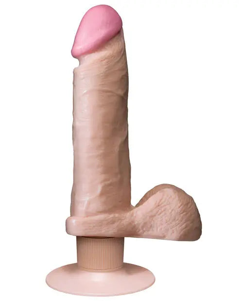 Removable Vibrating Dildo | 6" Big Dildo | Realistic Dildo | Flesh Suction Cup Dildo Doc Johnson