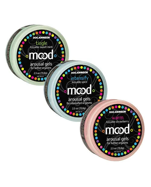 Mood Lube Kissable Foreplay Gels - 2 oz Asst. Flavors Pack of 3 Doc Johnson