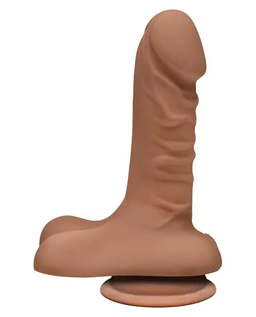 Doc Johnson D 6" Big Dildo | Super D Realistic Dildo with Balls | Caramel Suction Cup Dildo Doc Johnson