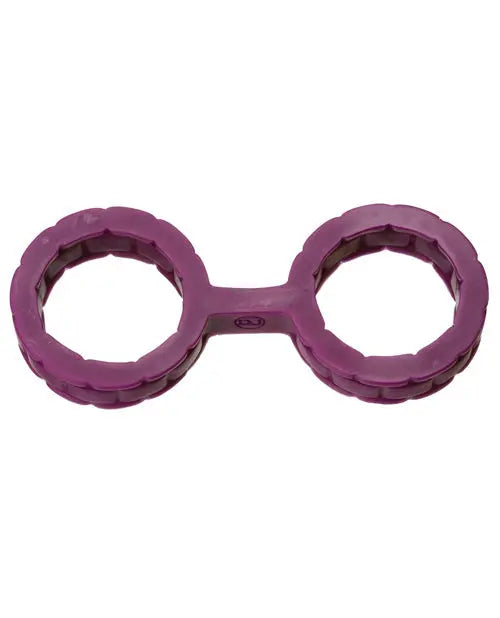 Japanese Bondage Silicone Cuffs Small - Purple Doc Johnson