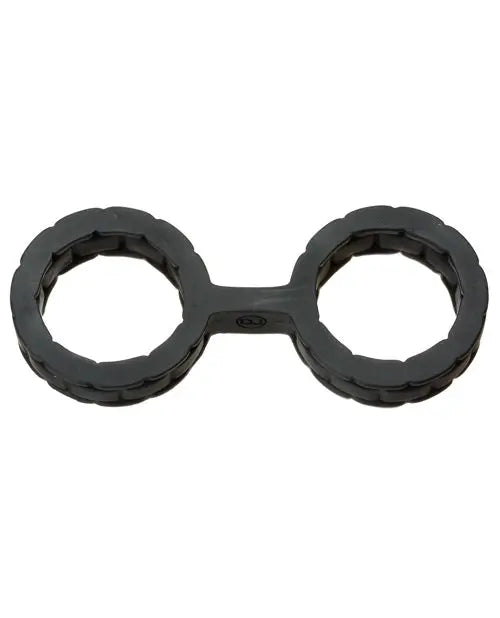 Japanese Bondage Silicone Cuffs Small - Black Doc Johnson