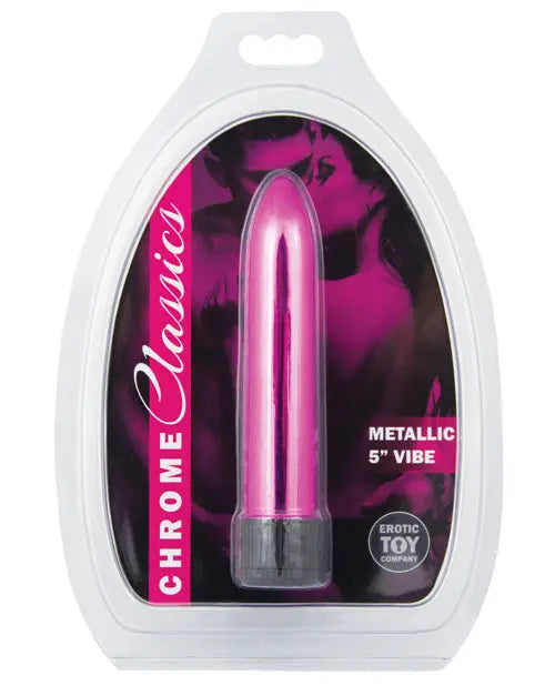 Erotic Toy Company Chrome Classics 5" Vibe - Pink Erotic Toy Company