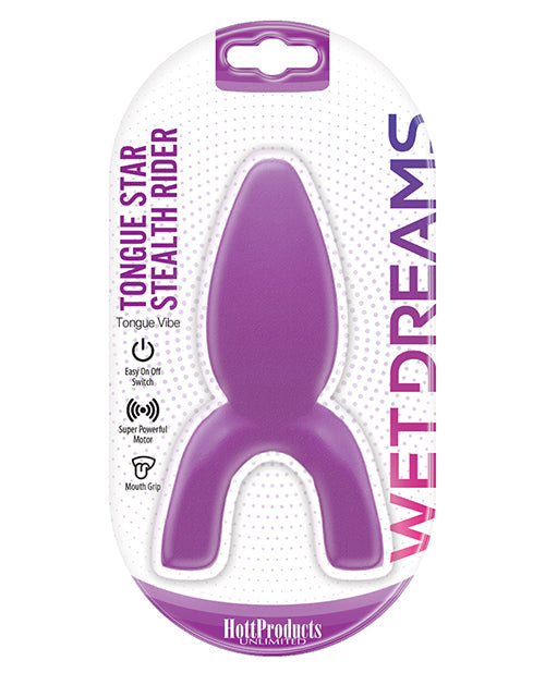 Wet Dreams Tongue Star Stealth Rider Vibe - Purple Hott Products