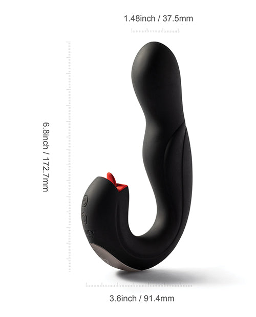 Joi Pro Rotating Head G-Spot Vibrator & Clit Licker w/Remote - Black Uc Global Trade INChoney Play B
