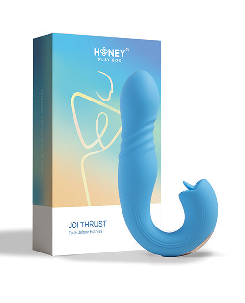 Joi App Controlled Thrusting G-Spot Vibrator & Clit Licker - Blue Uc Global Trade INChoney Play B