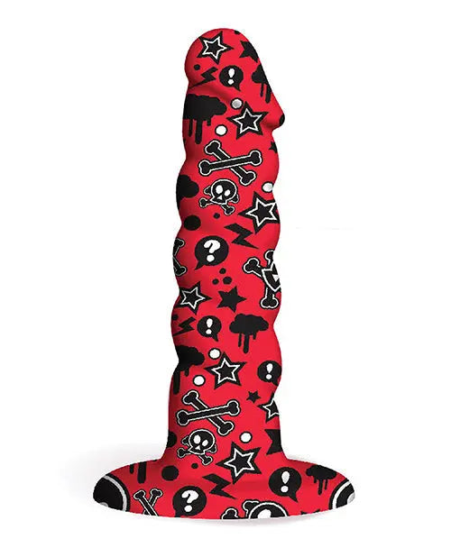 Collage Goth Large Dildo | Twisted Silicone Big Dildo | Suction Cup Dildo | Best Dildo Icon Brands INC