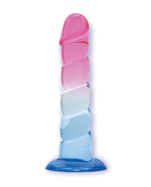 Shades Jelly Swirl 7-Inch Big Dildo | TPR Gradient Suction Cup Dildo | Small Realistic Dildo Icon Brands INC