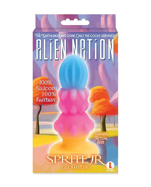 Alien Nation Butt Plug | Sprite Jr Anal Toys | Glow in the Dark Anal Plug Icon Brands INC