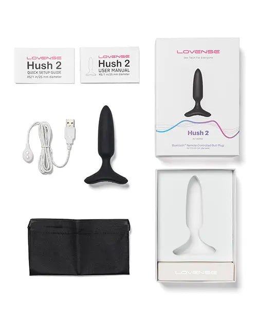 Lovense Hush 2 1" Butt Plug - Black Hytto Pte. Ltd.