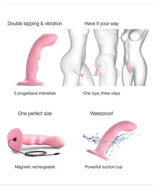Strap on Me Tapping Dildo - Rose Coral Lovely Planet