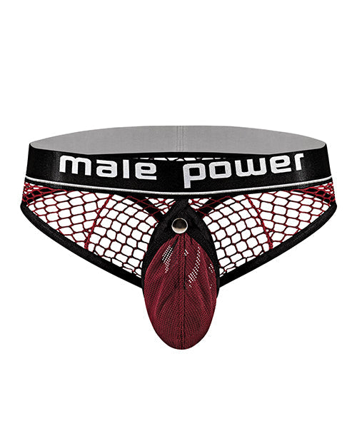 Cock Pit Fishnet Cock Ring Thong Red S/M Comme Ci Comme Ca