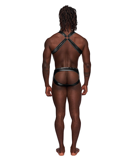 Fetish Uranus Nylon Spandex Moonshine Harness Brief Black L/XL Comme Ci Comme Ca