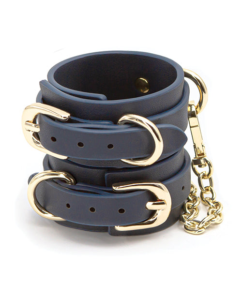 Bondage Couture Vinyl Wrist Cuff - Blue Ns Novelties INC