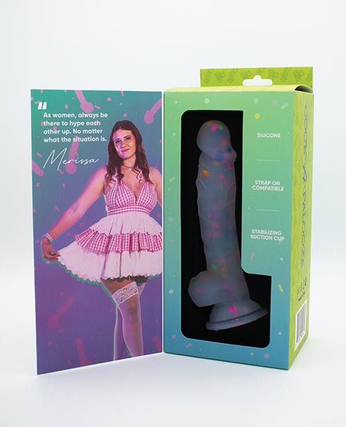 Natalie's Toy Box Realistic Dildo | Cock-A-Palooza Confetti Silicone Suction Cup Dildo Like A Kitten