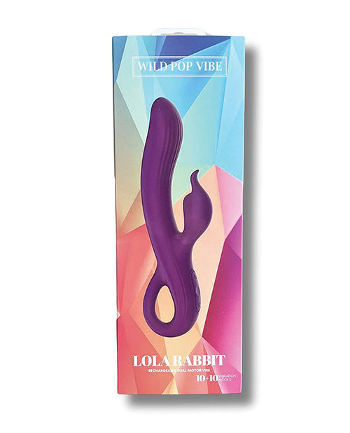 Wild Pop G Spot Vibrator | Lola Rabbit Vibrator | Purple Dual Clit Vibrator | Best Vibrator for Women Novum Brands