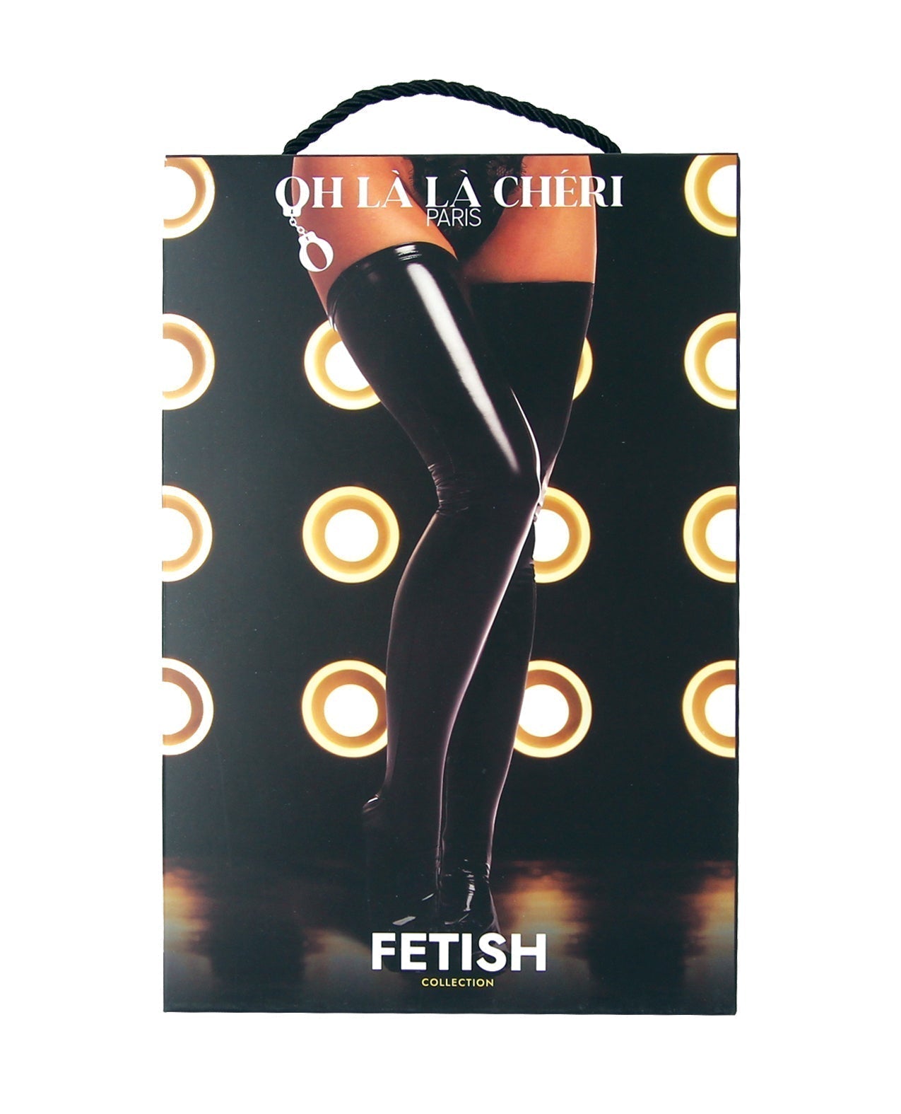 FETISH Vinyl Thigh Highs Black MD Oh La La Cheri