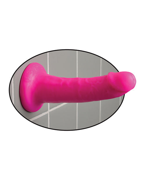 Dillio 6" Slim Large Dildo | Pink Dildo | Suction Cup Dildo | Slender Flexible Realistic Dildo