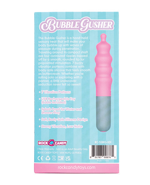 Rock Candy Bubble Gusher Stimulator - Pink/Grey Rock Candy Toys LLC