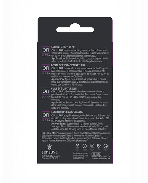 ON for Her Arousal Oil Ultra Medium Box - 5 ml Bottle Sensuva Valencia Naturals