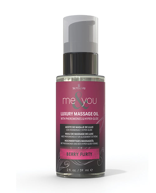 Sensuva Me & You Massage Oil - 2 oz Berry Flirty Sensuva Valencia Naturals