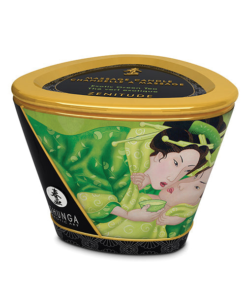 Shunga Massage Candle Zenitude - 5.7 oz Exotic Green Tea Shunga