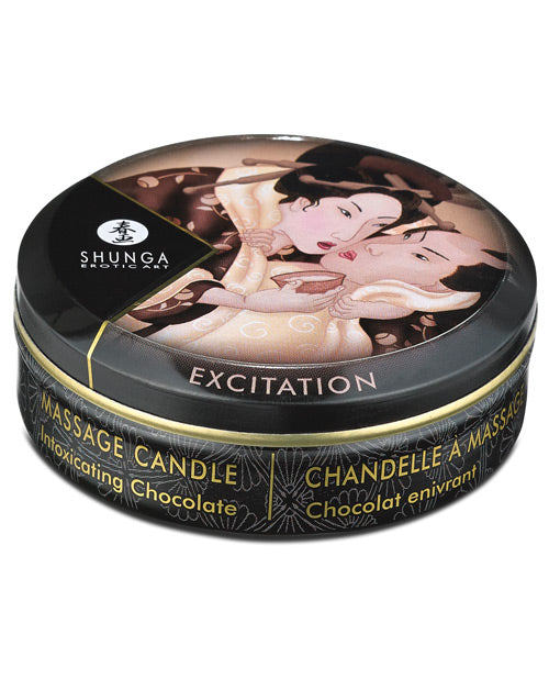 Shunga Excitation Mini Candlelight Massage Candle - 1 oz Intoxicating Chocolate Shunga