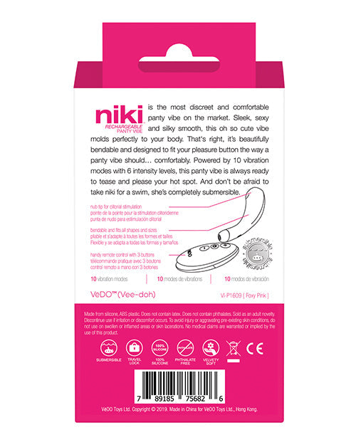 VeDO Niki Rechargeable Panty Vibe - Foxy Pink Savvy Co.