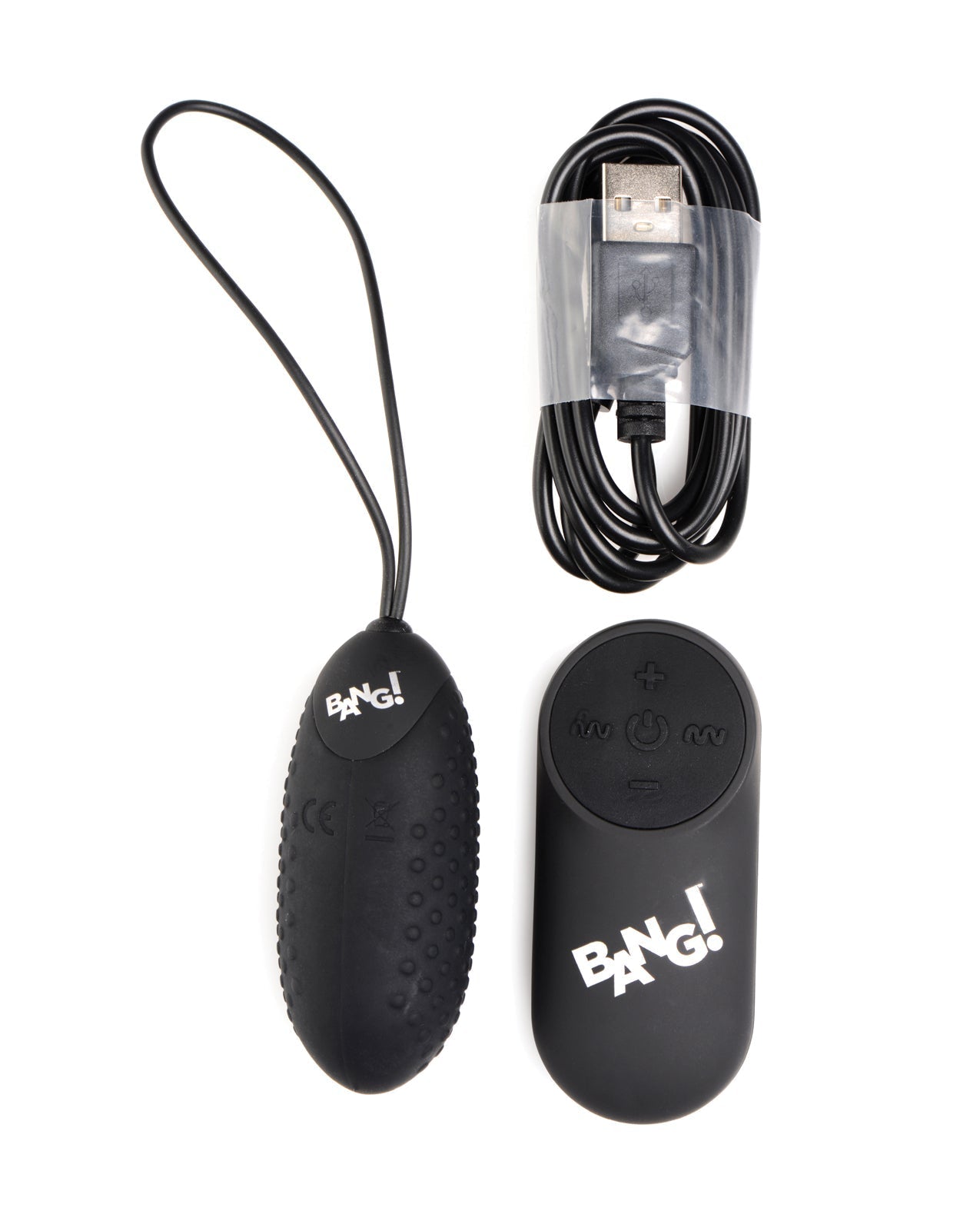 Bang! 28X Nubbed Silicone Egg w/Remote Control - Black Xr LLC