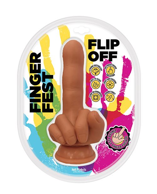 Finger Fest Flip Off Dildo - Tan Hott Products