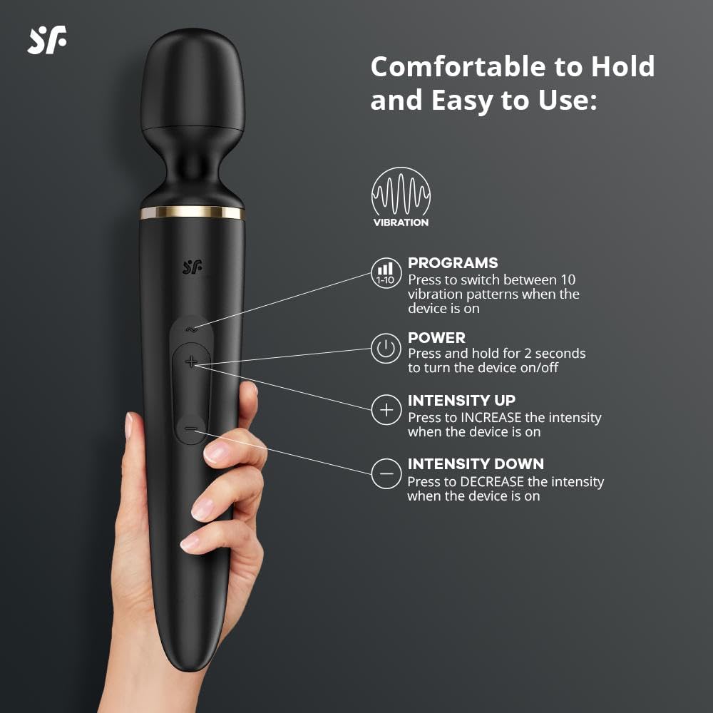 Satisfyer Wand-er Woman - Black/Gold Eis INCsatisfyer