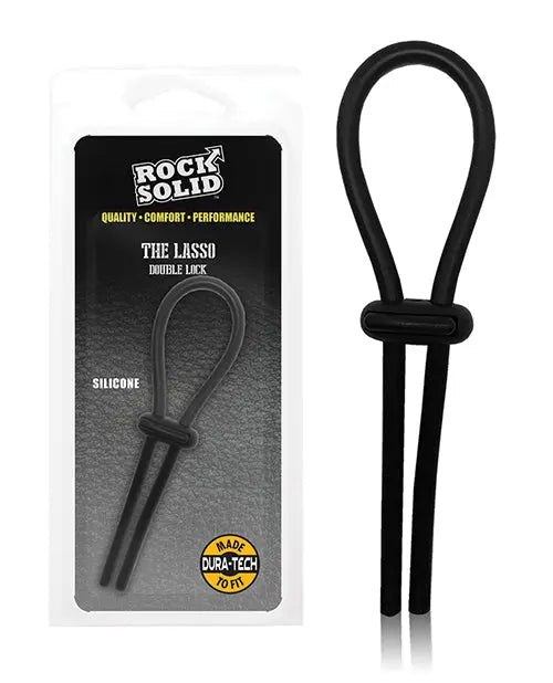 Rock Solid Lasso Single Adjustable Lock Black Silicone Doc Johnson