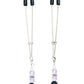 Spartacus Adjustable Tweezer Nipple Clamps w/Purple Beads Spartacus